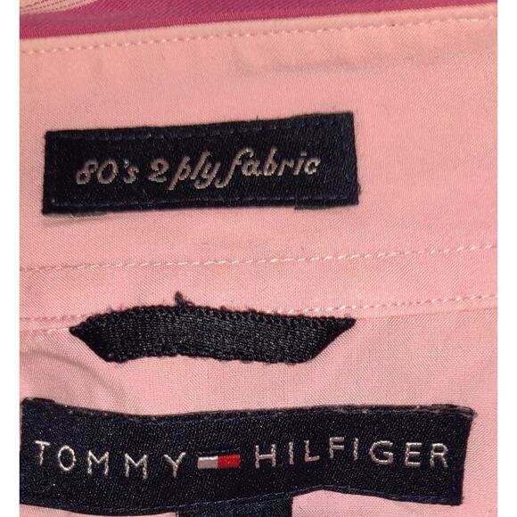 VTG Tommy Hilfiger Men's Shirt XL Striped Multicolor Rainbow Colors Cotton - Picture 8 of 16